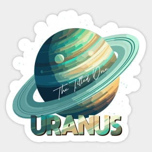 Uranus Planet Logo, Astronomy Space Exploration Art Sticker